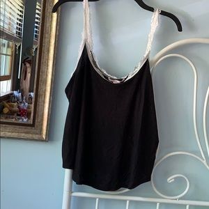 Victoria Secret Black Ribbed Sleep Shirt